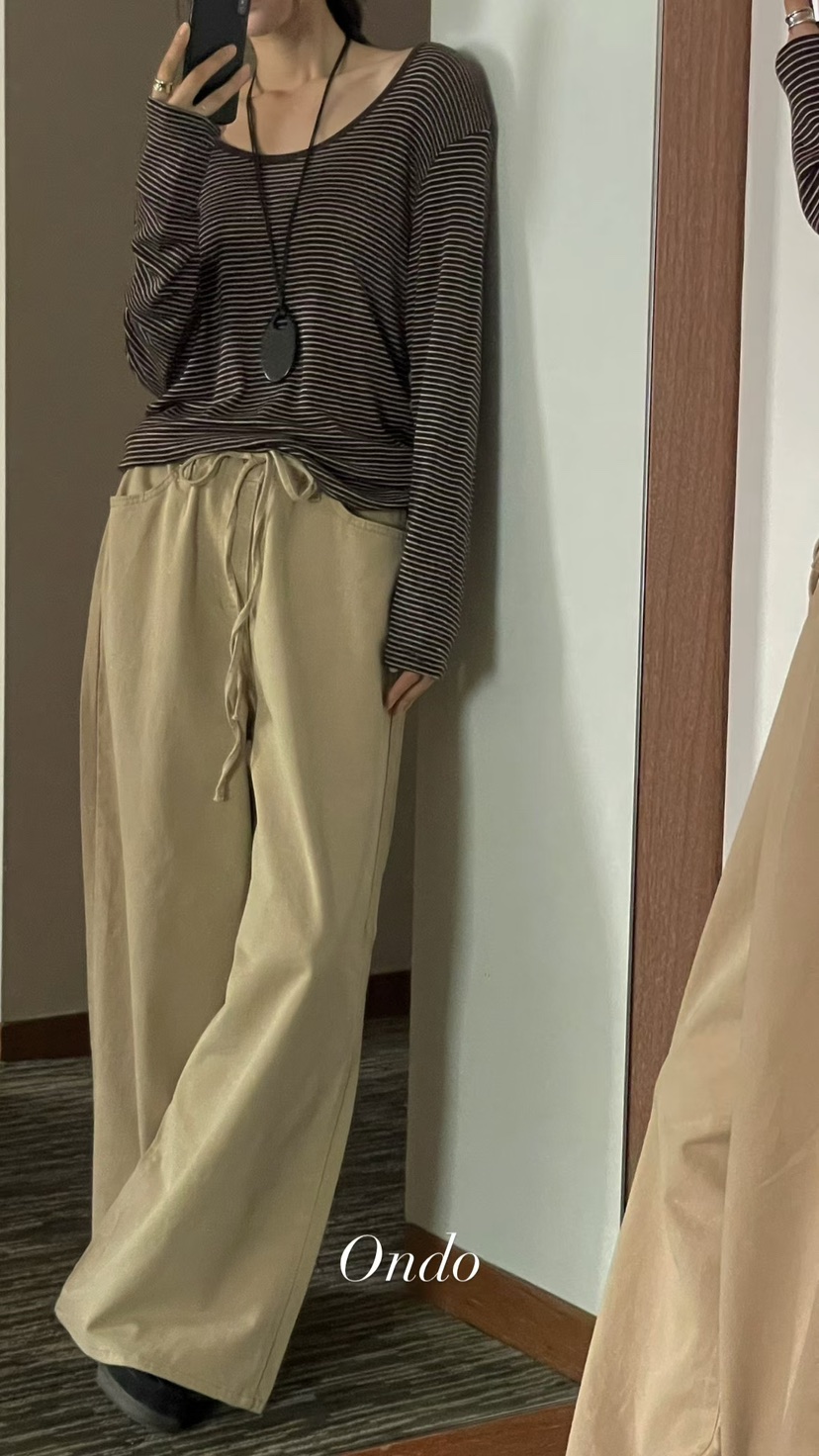 ONDO-P韓國直郵女士新品真品人氣26春夏熱賣時尚休閑褲棉ONDO-P休閑褲圖色2