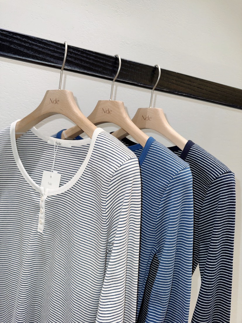 NDE東大門代購女裝新款26春夏休閑真品推薦人氣長袖T恤圓領BOHEME_NDE長袖T恤