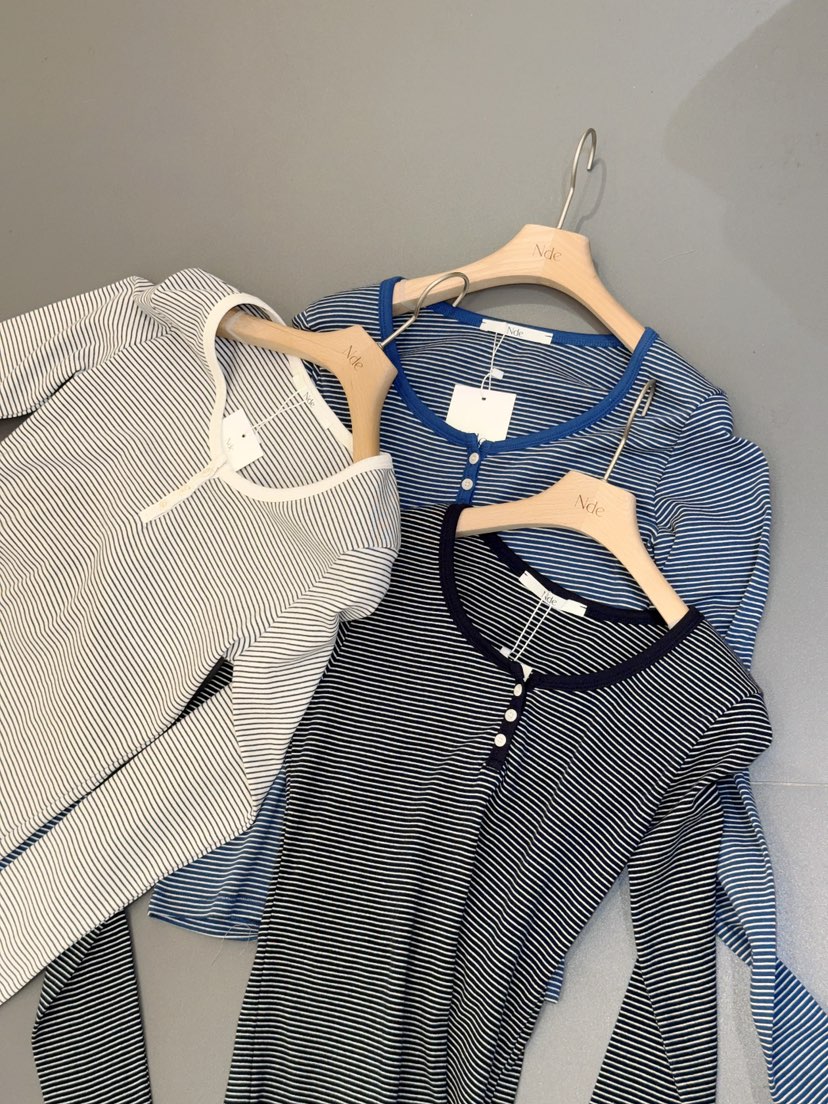 NDE東大門代購女裝新款26春夏休閑真品推薦人氣長袖T恤圓領BOHEME_NDE長袖T恤