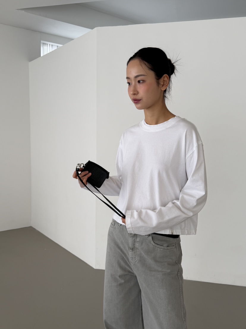 KARE/WEREPIECE東大門實拍女裝新款26春夏長袖T恤復古洗滌KARE/WEREPIECE長袖T恤