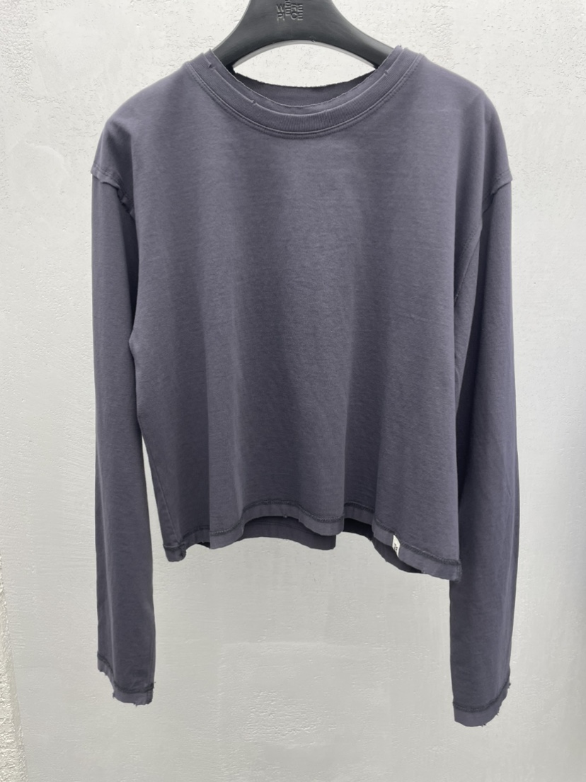 KARE/WEREPIECE東大門實拍女裝新款26春夏長袖T恤復古洗滌KARE/WEREPIECE長袖T恤圖色2