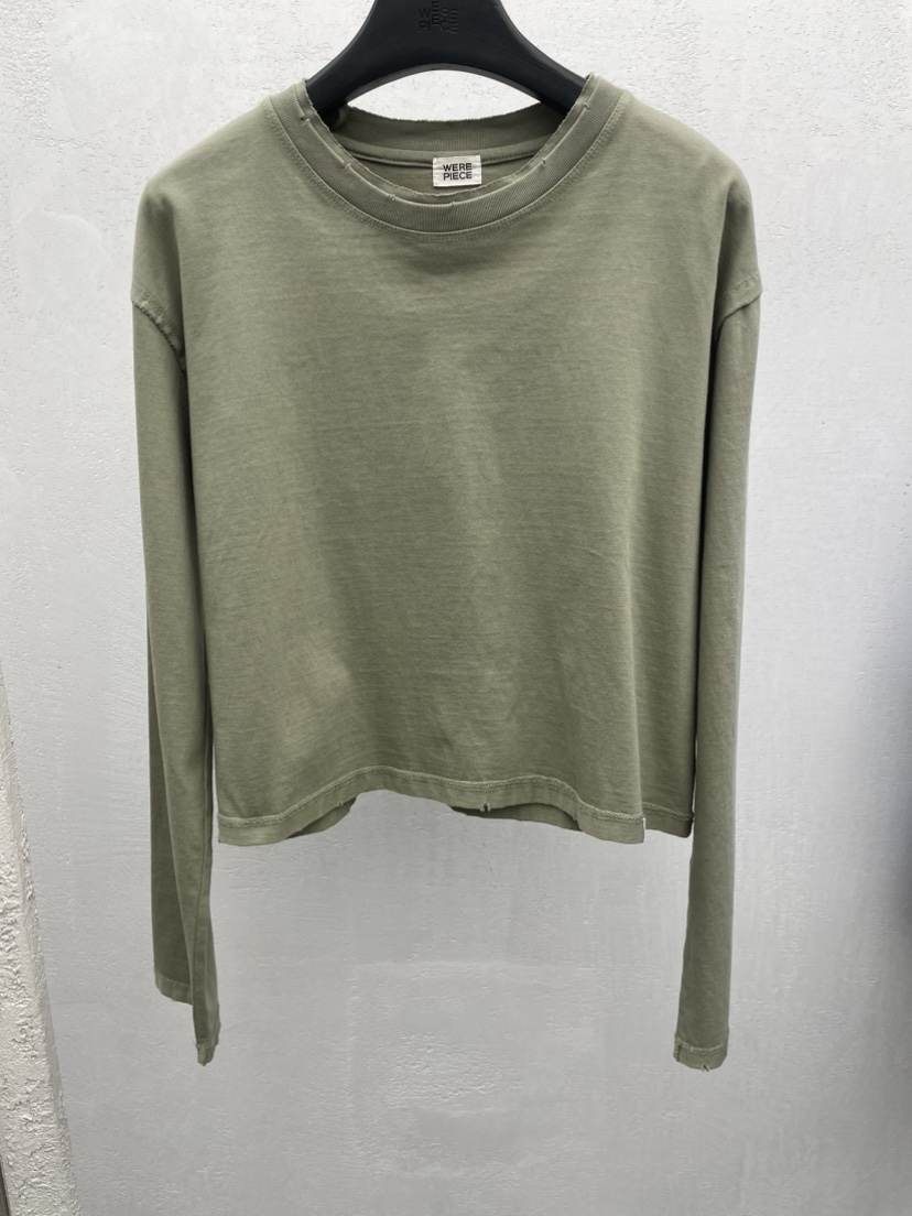 KARE/WEREPIECE東大門實拍女裝新款26春夏長袖T恤復古洗滌KARE/WEREPIECE長袖T恤圖色3