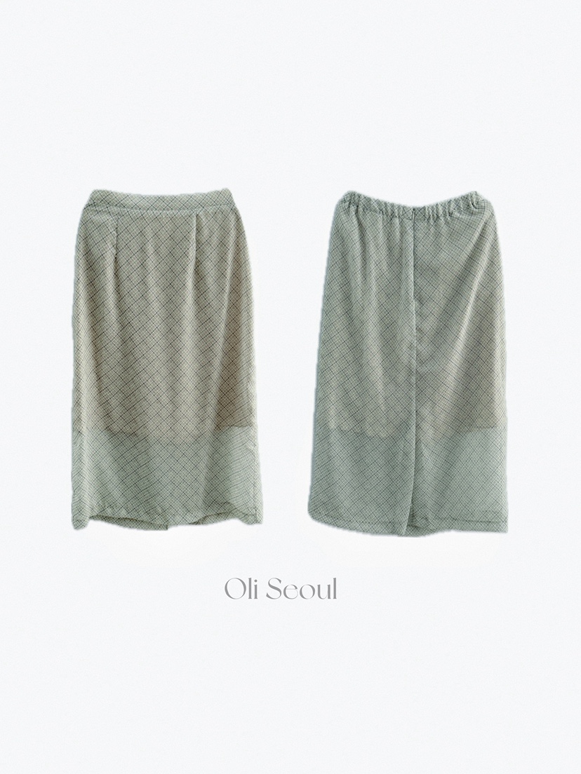 OLI SEOUL韓國直郵女裝新款職業推薦休閑26春夏時尚長裙OLI SEOUL長裙