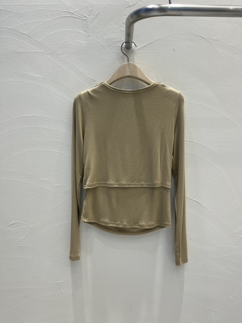 BOLD韓國代購女裝新品時尚熱賣26春夏真品休閑長袖T恤假兩件BOLD長袖T恤