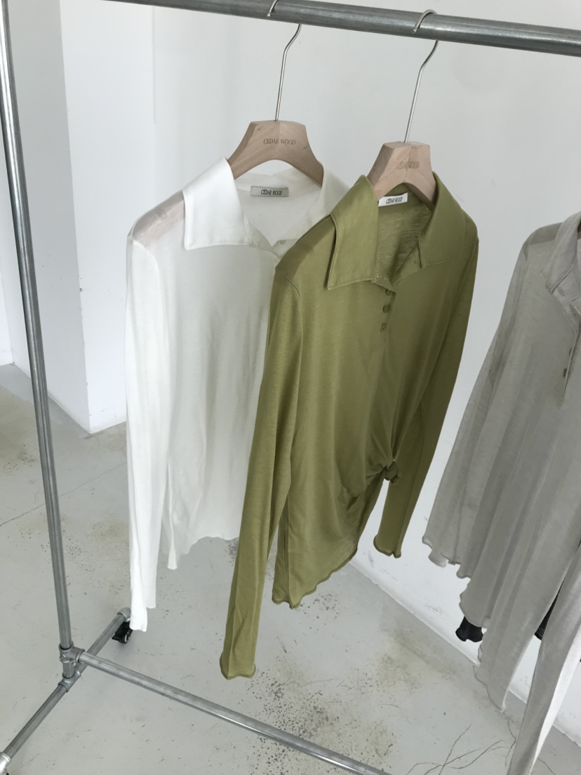 CEDARWOOD東大門實拍女士新款時尚熱賣長袖T恤不含內搭絲綢CEDAR WOOD長袖T恤