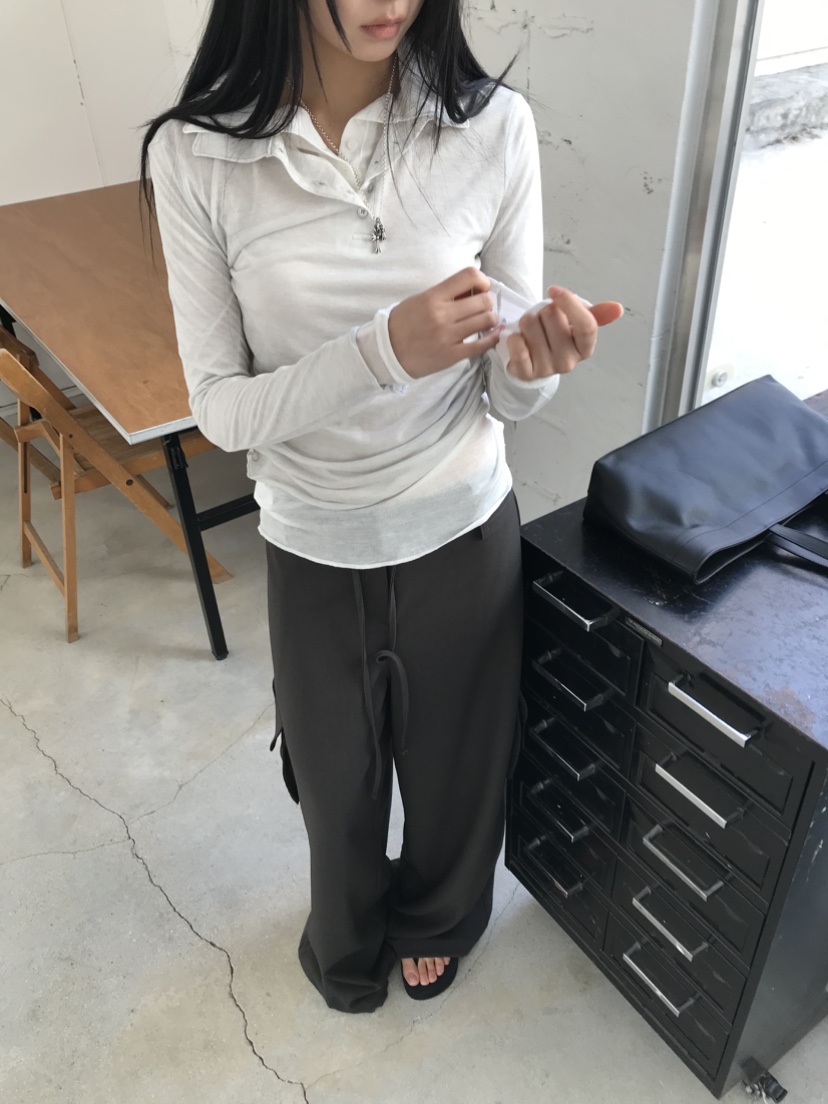 CEDARWOOD東大門實拍女士新款時尚熱賣長袖T恤不含內搭絲綢CEDAR WOOD長袖T恤