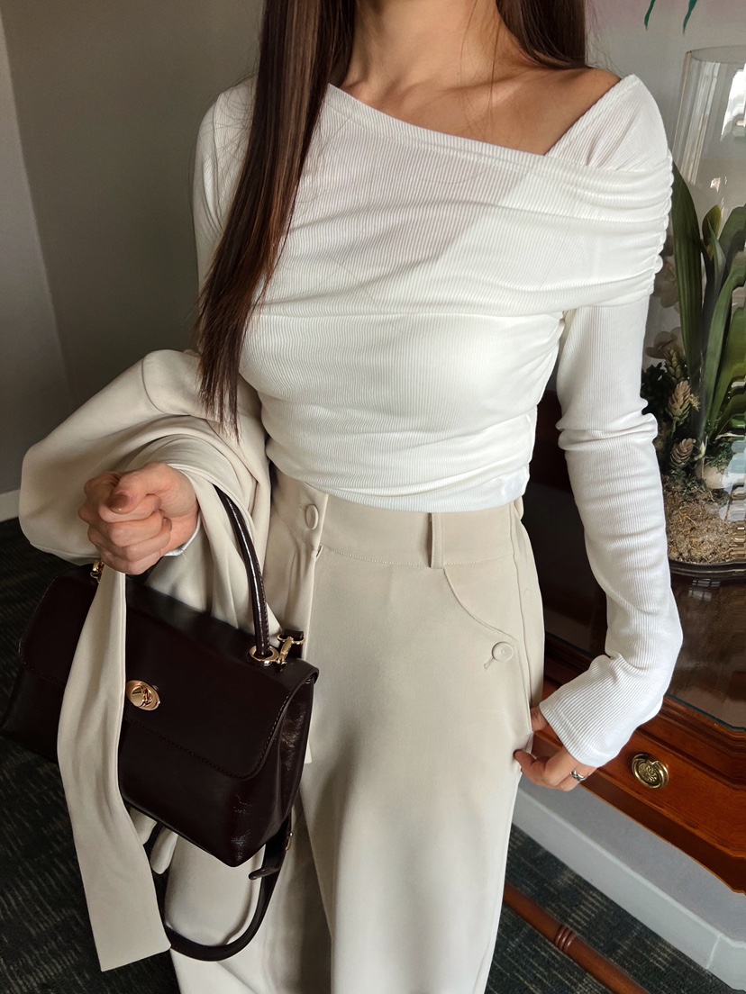 BOLD韓國直郵女裝新品人氣時尚真品26春夏職業休閑長袖T恤BOLD長袖T恤