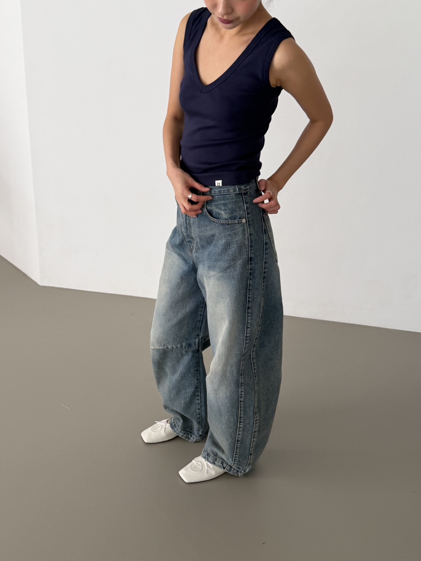 KARE/WEREPIECE韓國代購女士新品人氣推薦時尚真品牛仔褲KARE/WEREPIECE牛仔褲