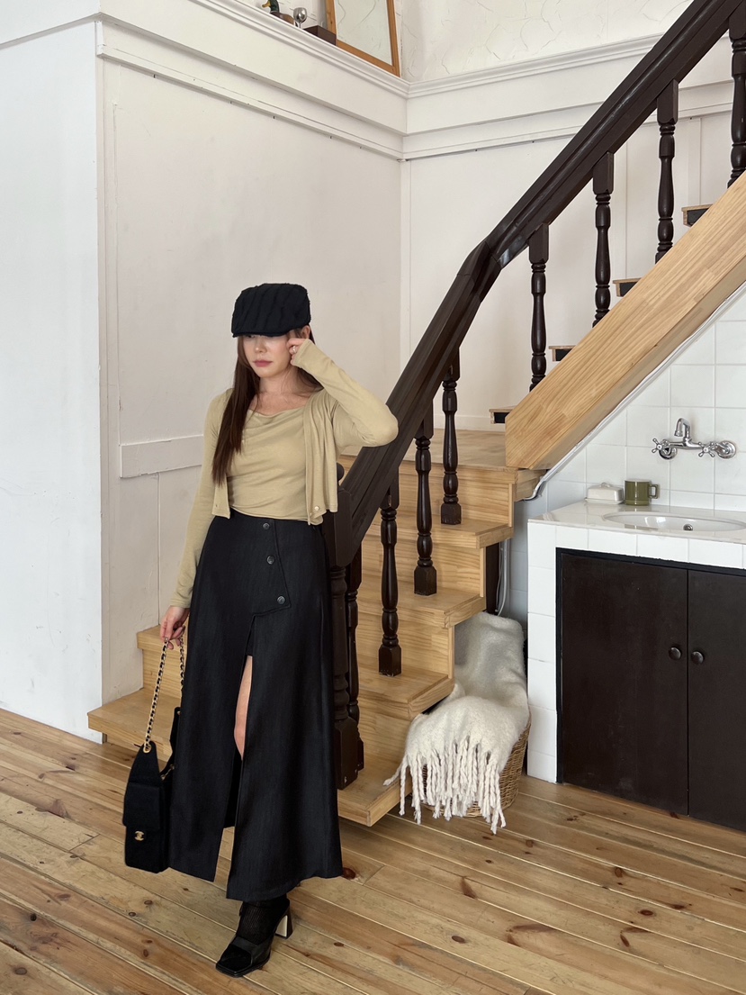 BOLD東大門實拍女士新款26春夏休閑職業推薦熱賣人氣長裙BOLD長裙