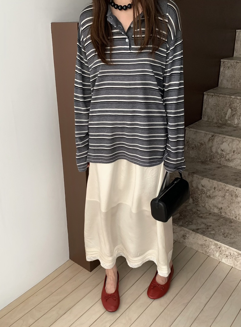 PEBBLE韓國代購女士新品熱賣人氣26春夏時尚針織衫開衫條紋PEBBLE針織衫