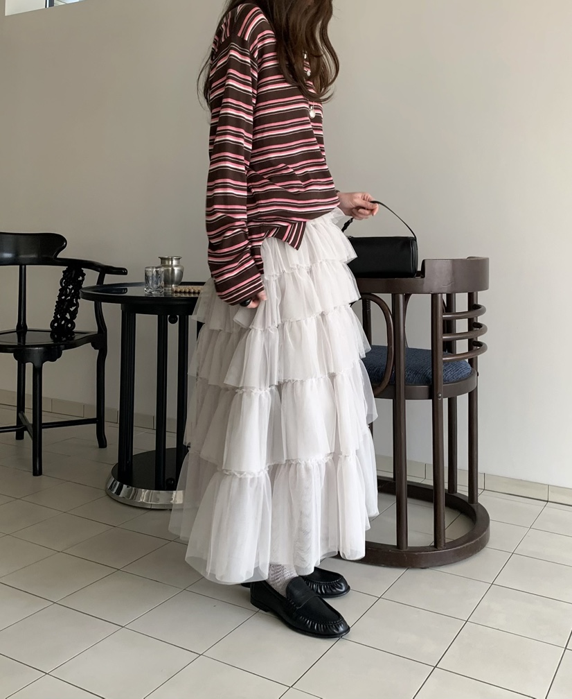 PEBBLE韓國代購女士新品熱賣人氣26春夏時尚針織衫開衫條紋PEBBLE針織衫