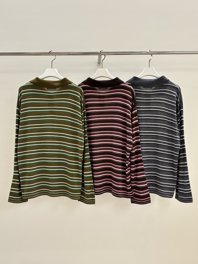 PEBBLE韓國代購女士新品熱賣人氣26春夏時尚針織衫開衫條紋PEBBLE針織衫