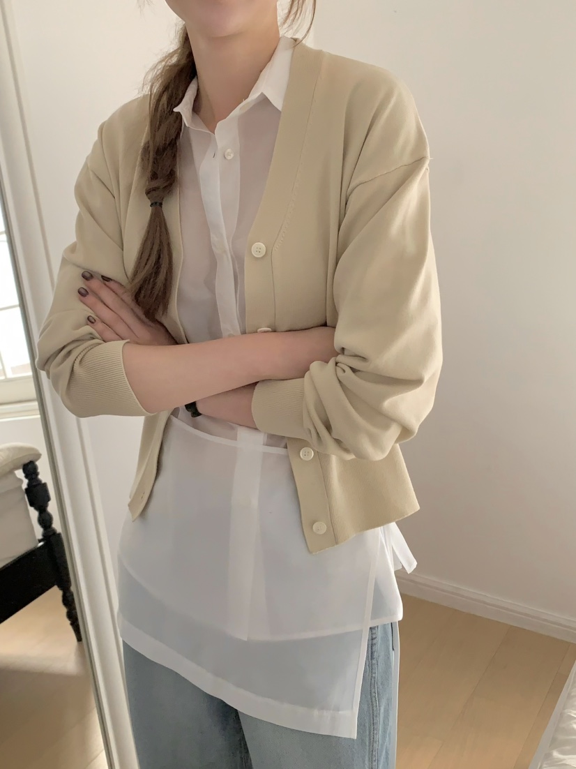 LEGACY東大門實拍女裝新款時尚職業休閑推薦針織衫V領開衫LEGACY針織衫