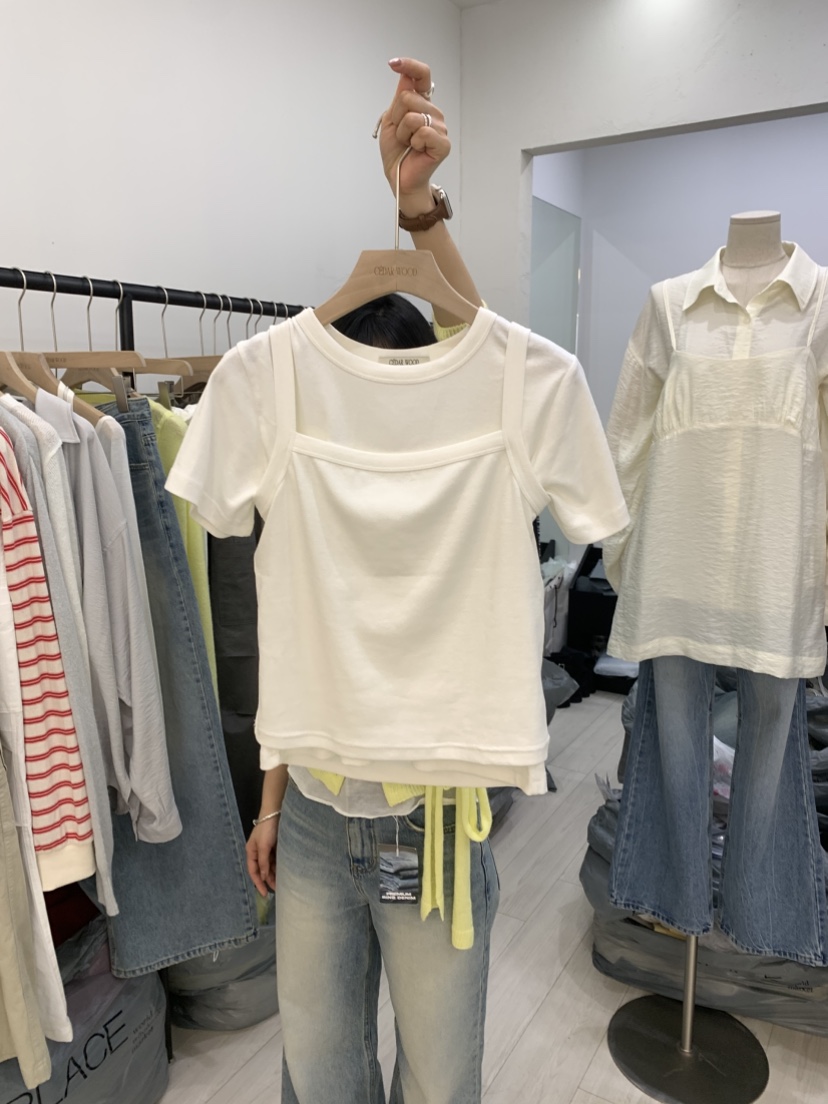 CEDARWOOD韓國代購女士新品真品推薦26春夏人氣時尚熱賣T恤CEDAR WOODT恤圖色2