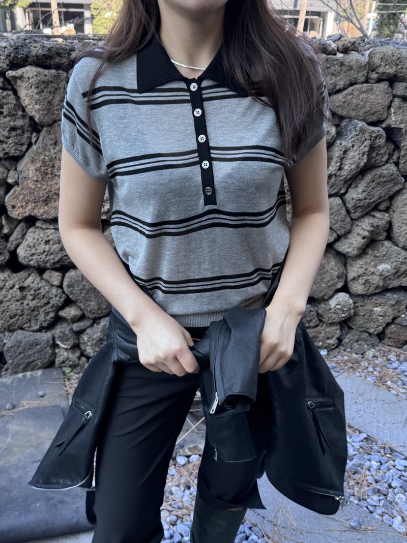 MUSHROOM EFFECT東大門直郵女裝新款職業推薦針織衫紐扣MUSHROOM EFFECT針織衫