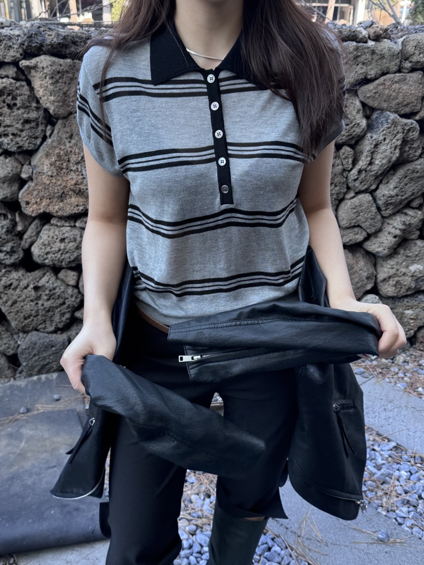 MUSHROOM EFFECT東大門直郵女裝新款職業推薦針織衫紐扣MUSHROOM EFFECT針織衫