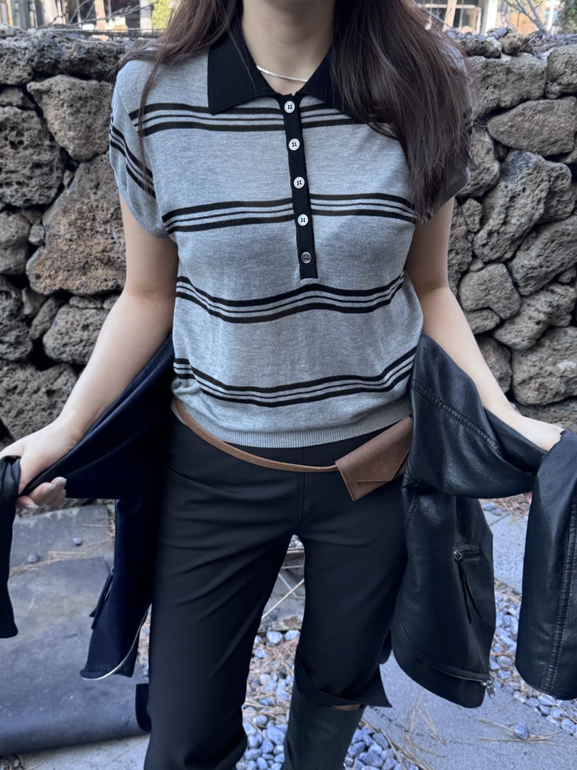 MUSHROOM EFFECT東大門直郵女裝新款職業推薦針織衫紐扣MUSHROOM EFFECT針織衫