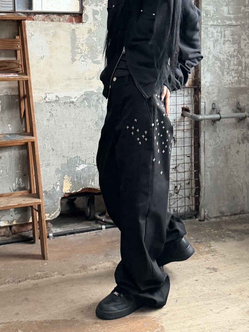 SEEOT韓國代購女裝新款人氣推薦熱賣真品休閑褲男女同款刺繡SEEOT休閑褲