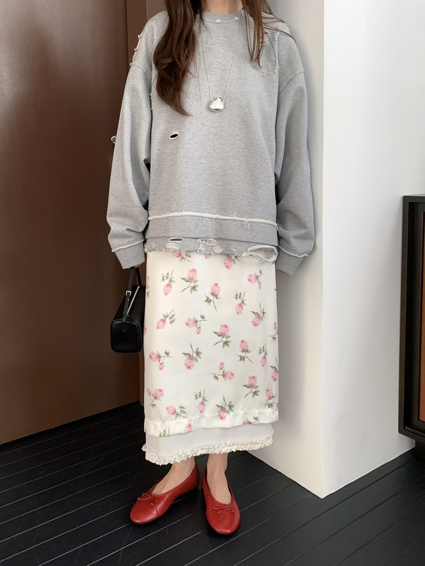 PEBBLE韓國代購女士新款熱賣職業推薦休閑26春夏人氣長裙PEBBLE長裙