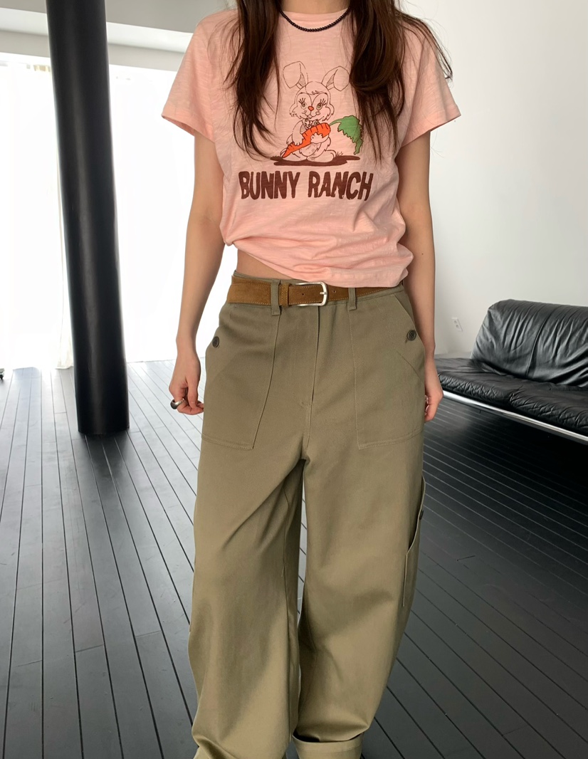 PEBBLE韓國代購女士新品熱賣真品職業26春夏推薦人氣休閑褲PEBBLE休閑褲