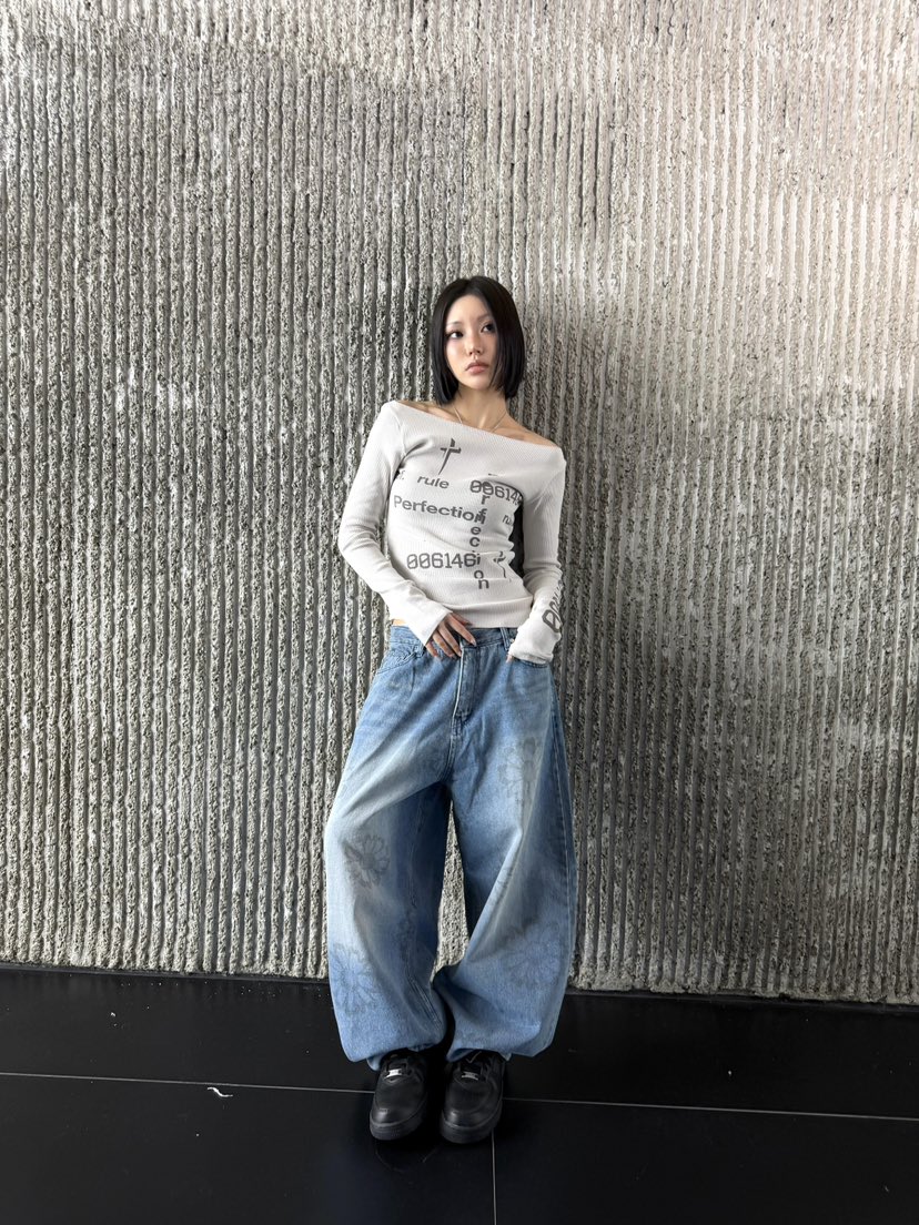 SEEOT東大門實拍女士新品26春夏推薦時尚職業牛仔褲男女同款SEEOT牛仔褲