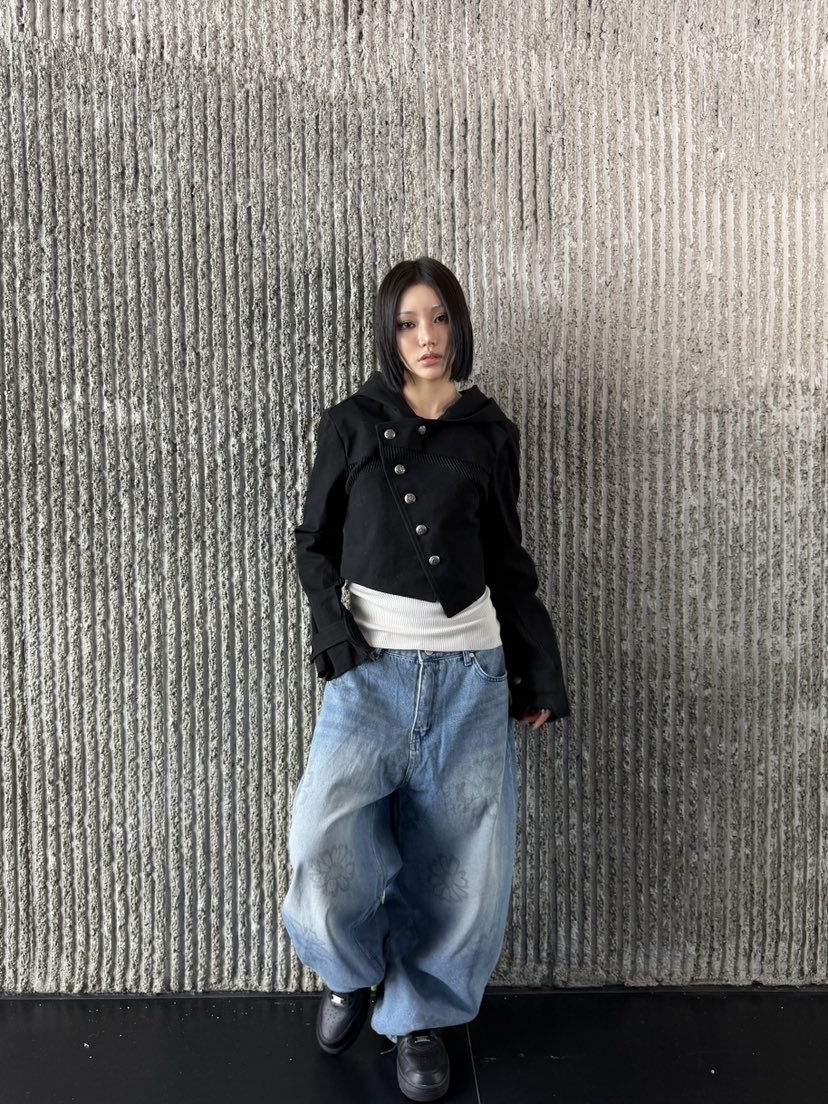 SEEOT東大門實拍女士新品26春夏推薦時尚職業牛仔褲男女同款SEEOT牛仔褲