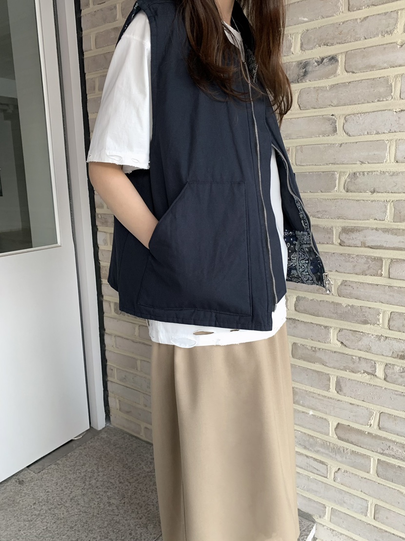 PEBBLE韓國直郵女裝新品休閑時尚人氣26春夏推薦馬甲雙面PEBBLE馬甲