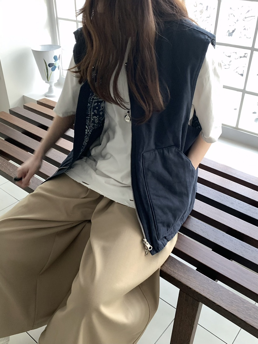 PEBBLE韓國直郵女裝新品休閑時尚人氣26春夏推薦馬甲雙面PEBBLE馬甲