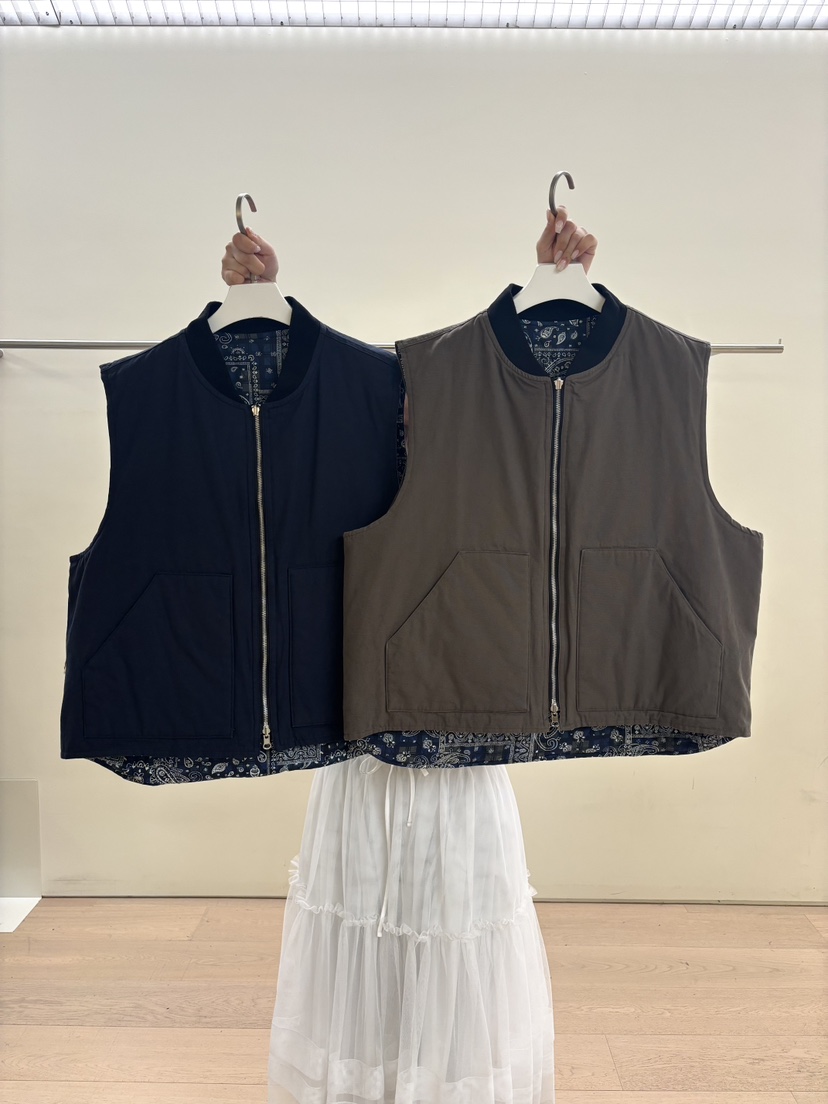 PEBBLE韓國直郵女裝新品休閑時尚人氣26春夏推薦馬甲雙面PEBBLE馬甲