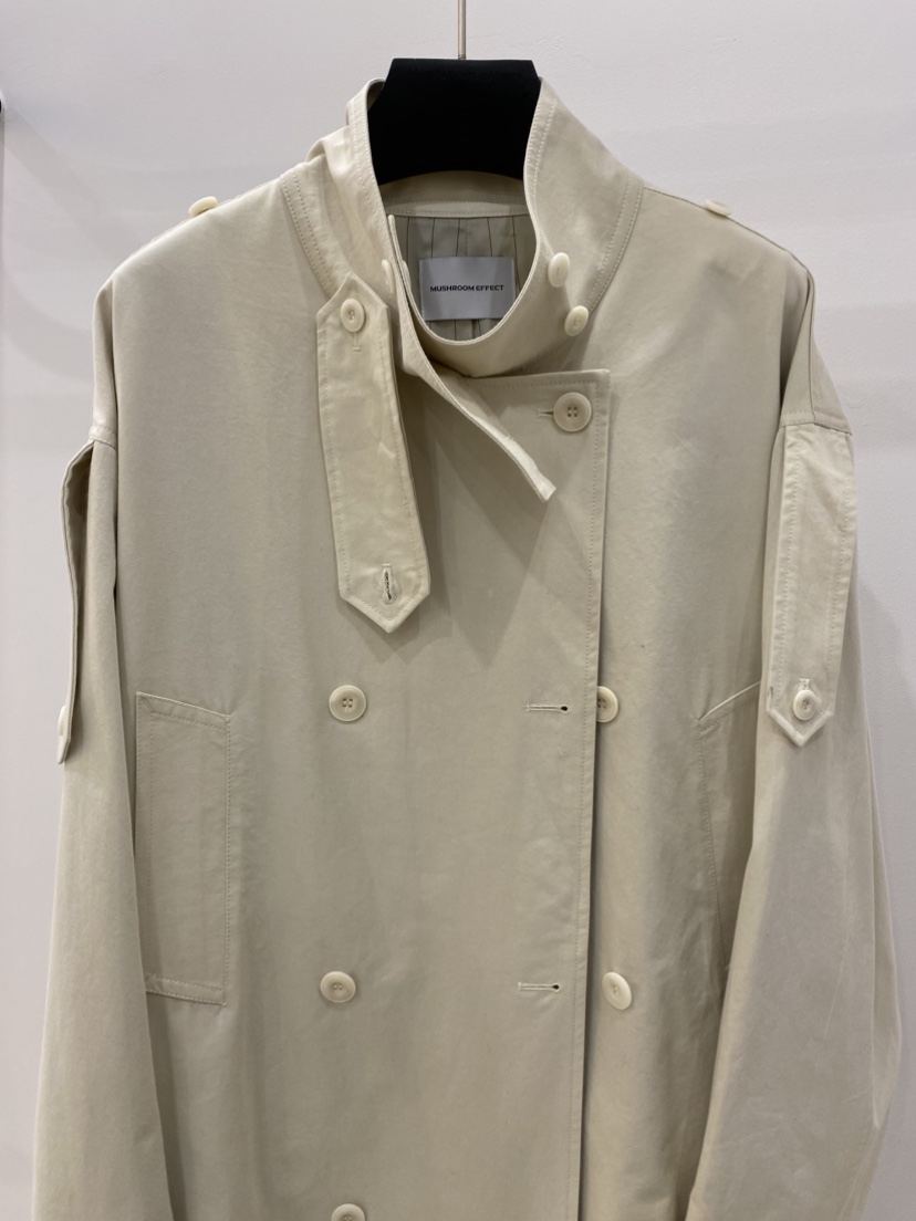 MUSHROOM EFFECT東大門代購女裝新品人氣長款風衣含腰帶MUSHROOM EFFECT長款風衣