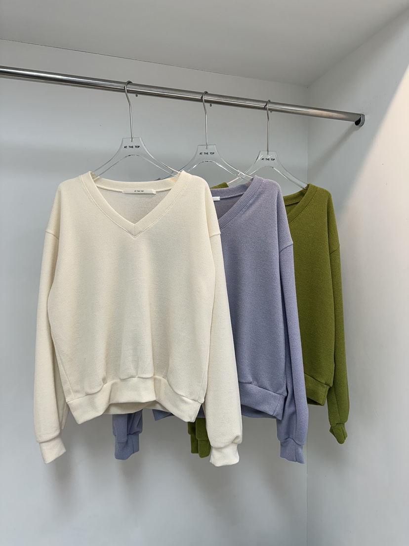 JOA東大門代購女裝新款26春夏推薦職業真品休閑熱賣衛衣V領JOA衛衣圖色2左二色