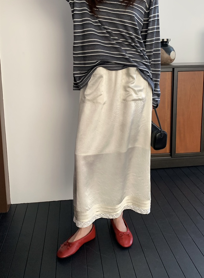 PEBBLE韓國直郵女士新品真品休閑人氣職業時尚熱賣推薦長裙PEBBLE長裙