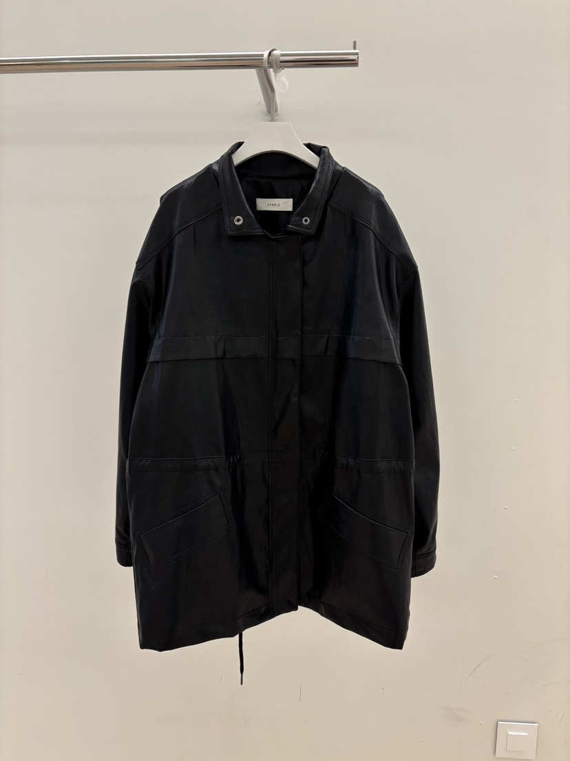 PEBBLE東大門代購女裝新品推薦休閑熱賣職業人氣皮衣皮革PEBBLE皮衣圖色1