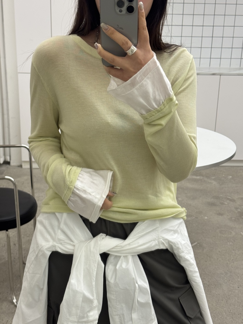 MUSHROOM EFFECT韓國代購女裝新品真品時尚人氣推薦長袖T恤MUSHROOM EFFECT長袖T恤