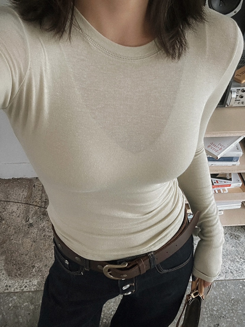 JOA韓國代購女裝新品職業時尚休閑26春夏熱賣真品長袖T恤JOA長袖T恤