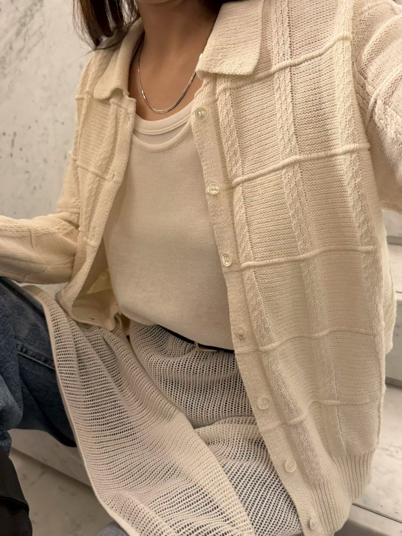 MUSHROOM EFFECT韓國代購女士新品職業26春夏熱賣針織衫MUSHROOM EFFECT針織衫