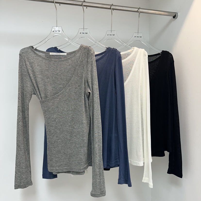 JOA東大門直郵女裝新款人氣休閑職業26春夏時尚長袖T恤天絲JOA長袖T恤