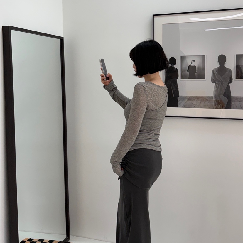 JOA東大門直郵女裝新款人氣休閑職業26春夏時尚長袖T恤天絲JOA長袖T恤