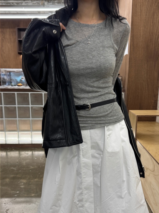 JOA東大門直郵女裝新款人氣休閑職業26春夏時尚長袖T恤天絲JOA長袖T恤