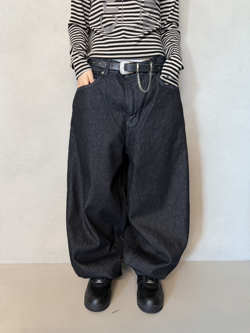 SEEOT韓國直郵女裝新品時尚職業真品推薦牛仔褲男女同款貼花SEEOT牛仔褲圖色1