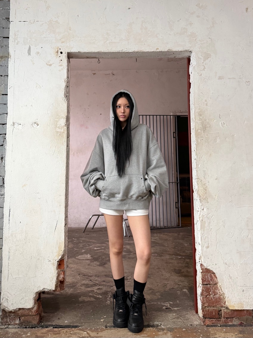 SEEOT東大門實拍女士新品職業時尚衛衣男女同款連帽衫鏤空SEEOT衛衣