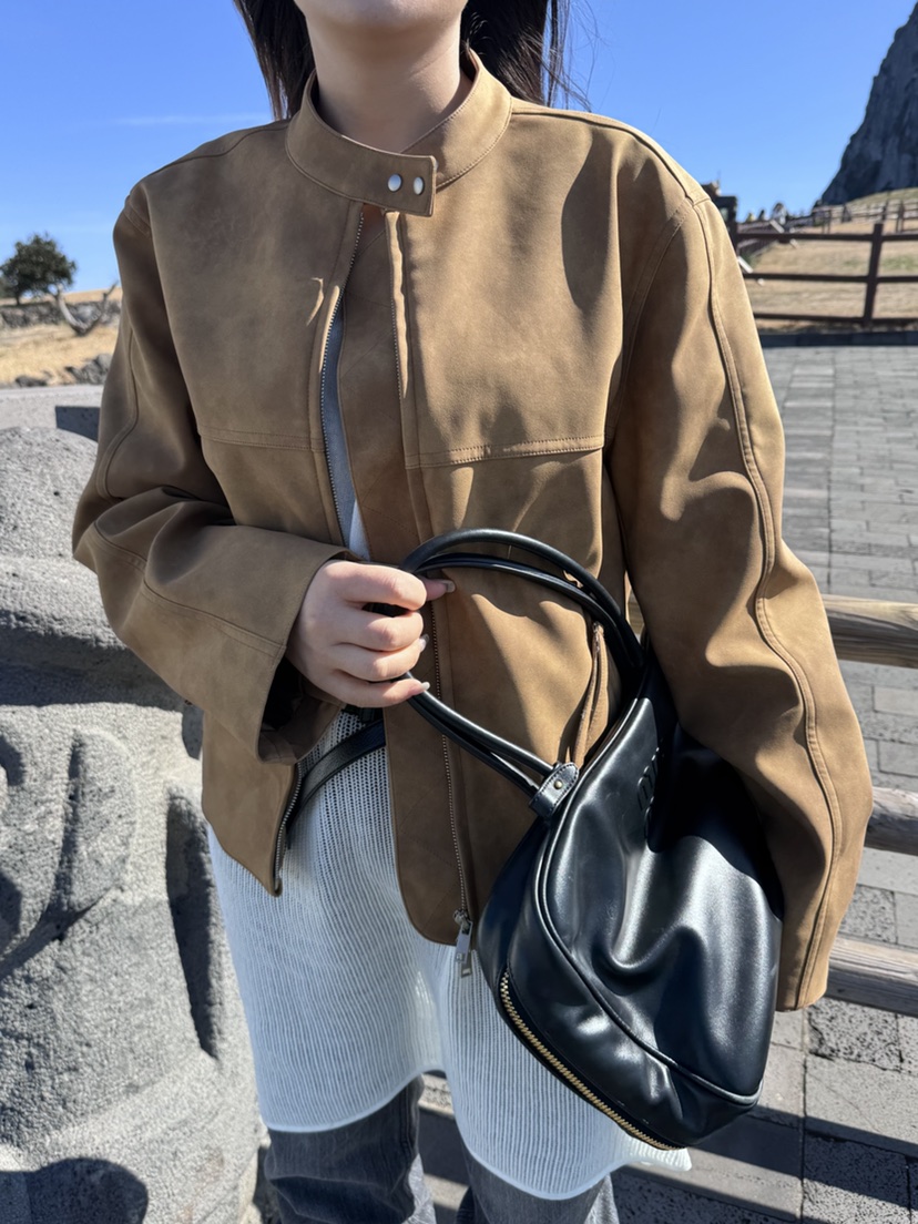 MUSHROOM EFFECT東大門代購女士新品26春夏真品夾克皮革MUSHROOM EFFECT夾克