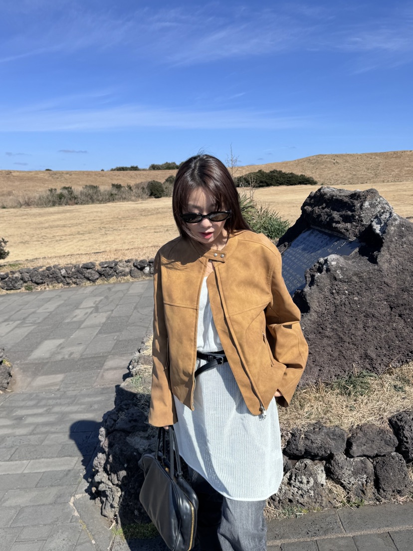 MUSHROOM EFFECT東大門代購女士新品26春夏真品夾克皮革MUSHROOM EFFECT夾克