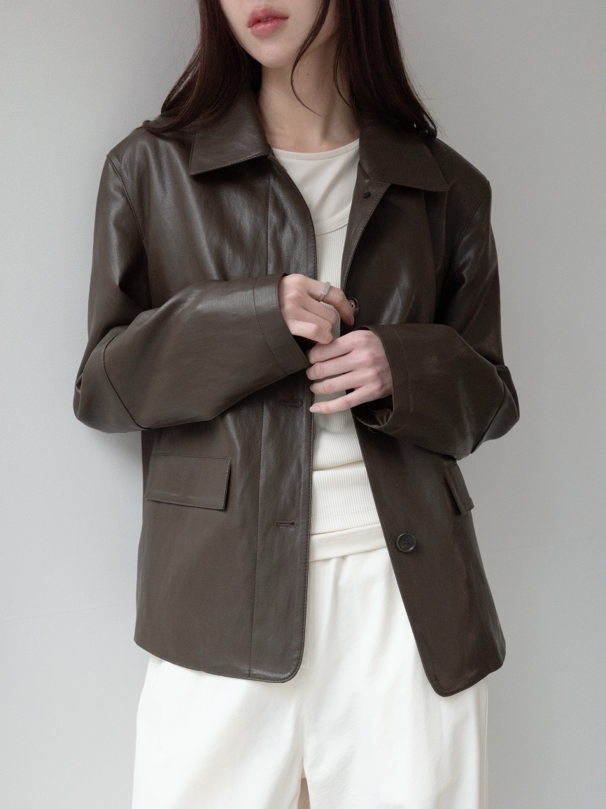 CULLUM東大門實拍女士新款真品熱賣推薦時尚人氣職業皮衣CULLUM皮衣