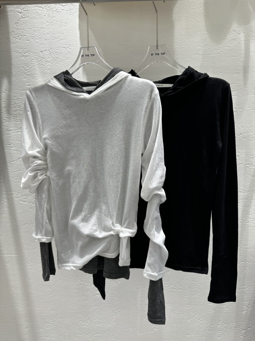 JOA東大門實拍女裝新品26春夏時尚長袖T恤連帽衫修身棉質JOA長袖T恤