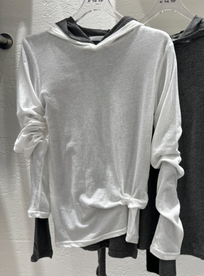 JOA東大門實拍女裝新品26春夏時尚長袖T恤連帽衫修身棉質JOA長袖T恤圖色1