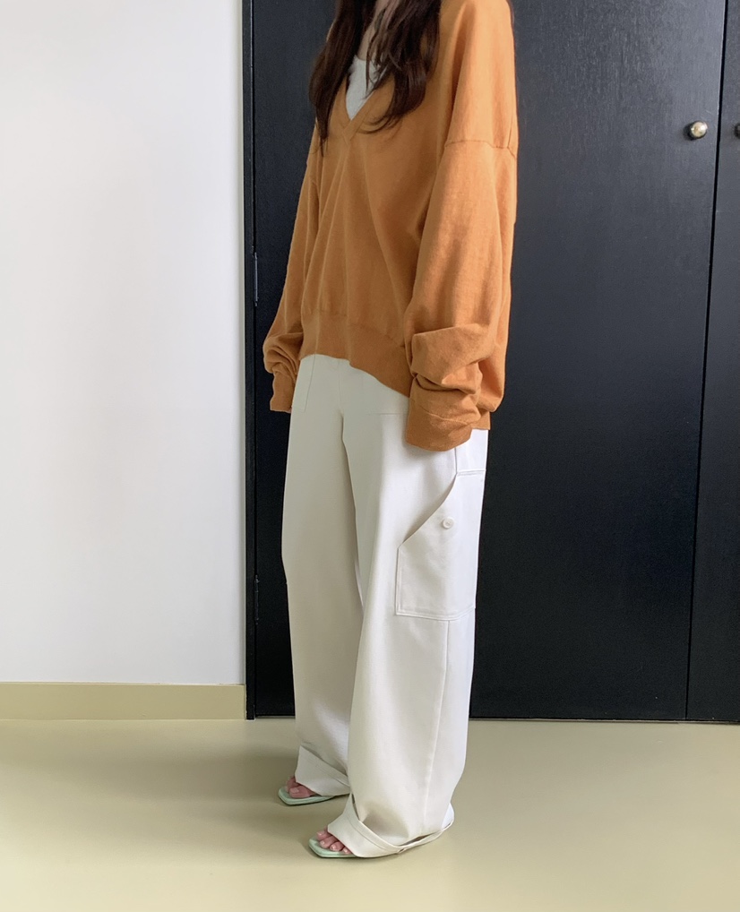 PEBBLE東大門直郵女裝新品人氣26春夏真品推薦針織衫V領棉PEBBLE針織衫