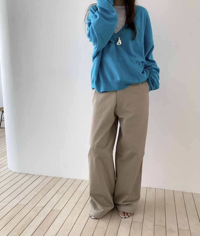 PEBBLE東大門直郵女裝新品人氣26春夏真品推薦針織衫V領棉PEBBLE針織衫