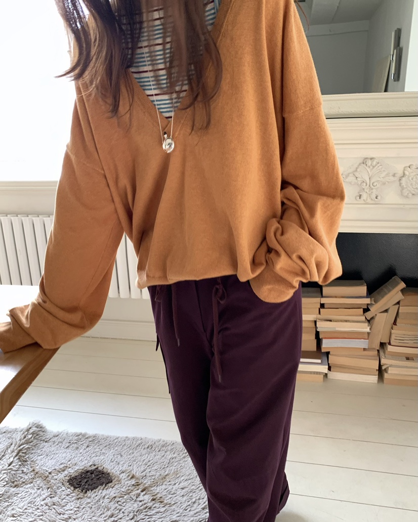 PEBBLE東大門直郵女裝新品人氣26春夏真品推薦針織衫V領棉PEBBLE針織衫