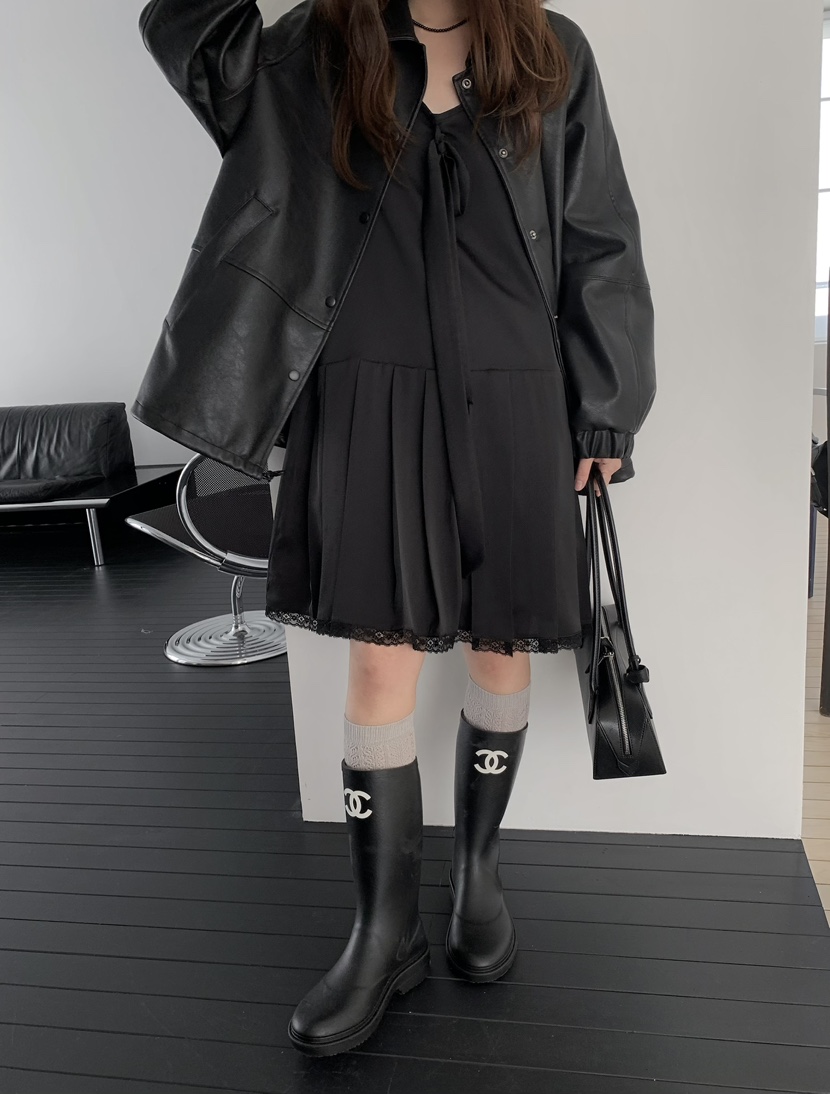 PEBBLE韓國直郵女裝新品人氣休閑真品26春夏時尚熱賣皮衣PEBBLE皮衣